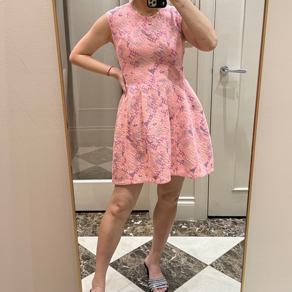 Dewl wool dress with silver threads